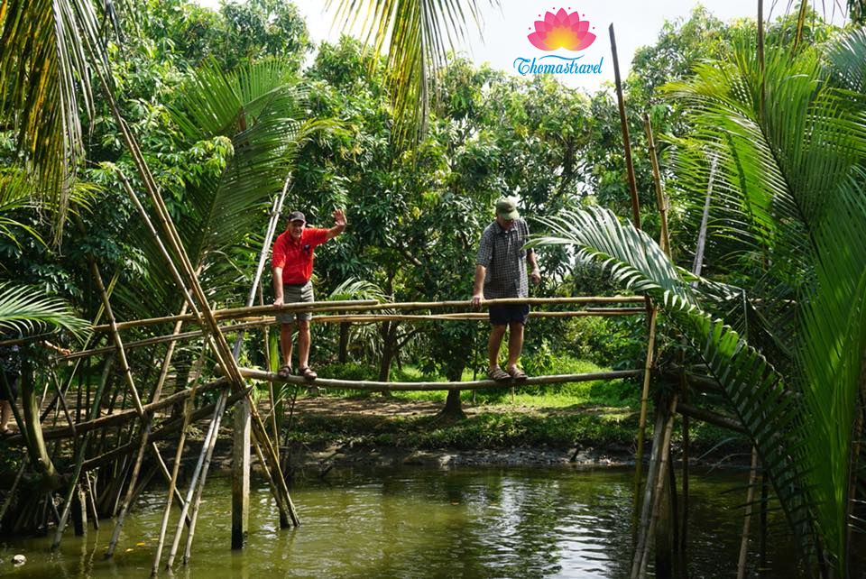 Our guest experience with a monkey bridge at Mekong Delta