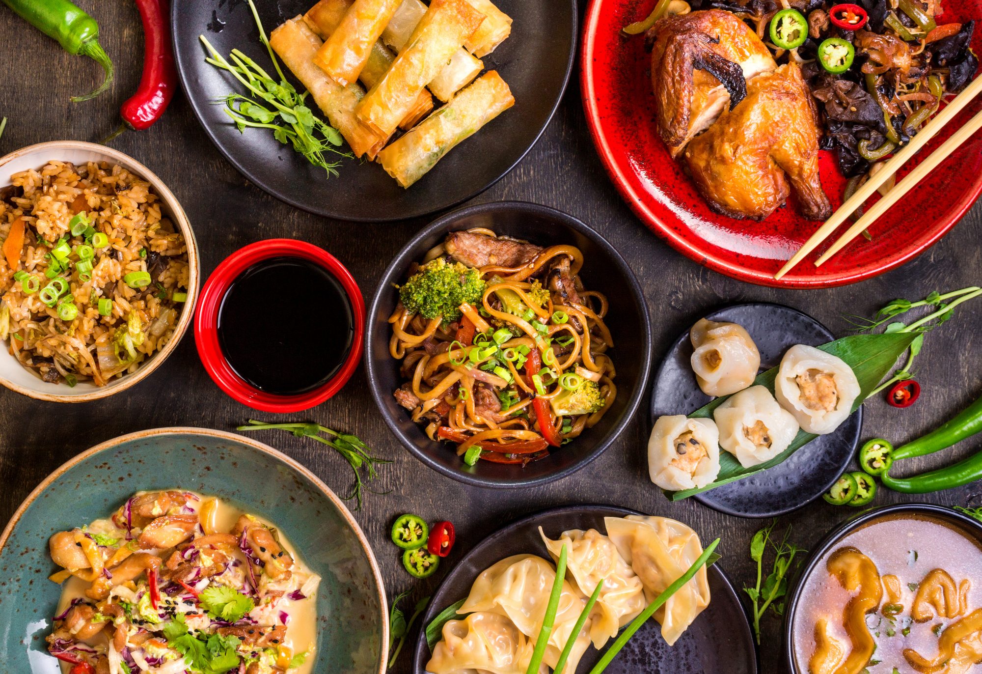  You can find a wide range of Asian dishes in local restaurants
